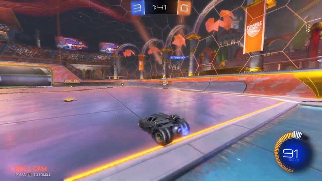 Rocket League 1v1, Batmobile Close Call!