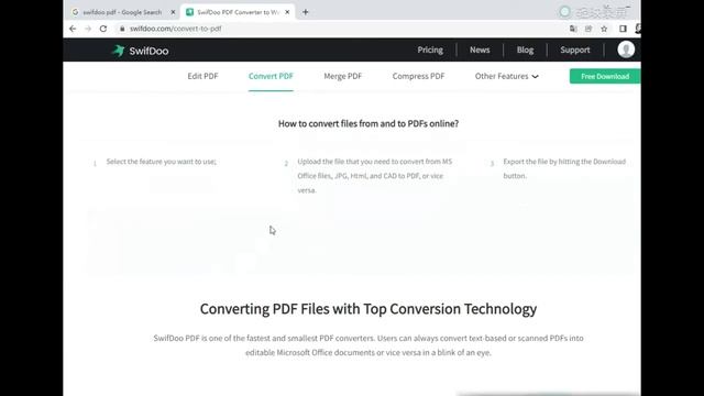 How to convert files from and to PDFs online? Using SwifDoo pdf free online converter