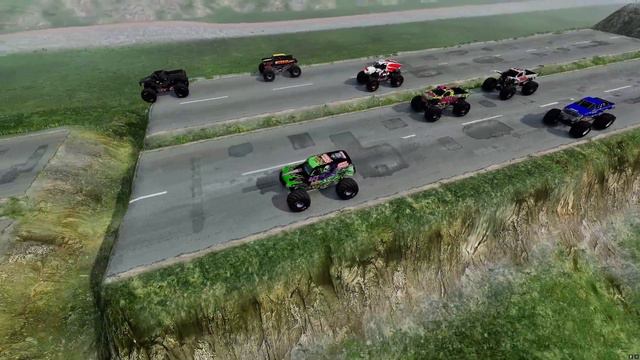Evan Storm Monster Truck VS Monster Jam Downhill Crash Hard 2.0