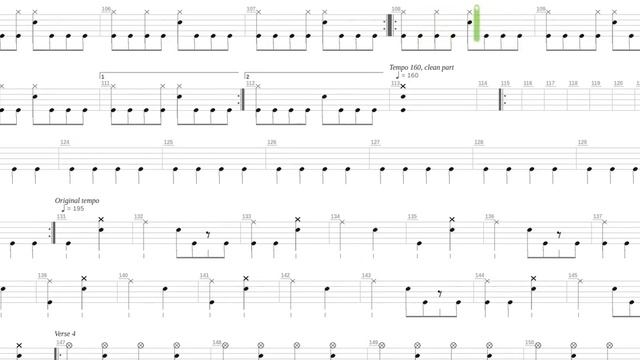 The Coming Curse + Iced Earth + Drum Only + Drum Tab