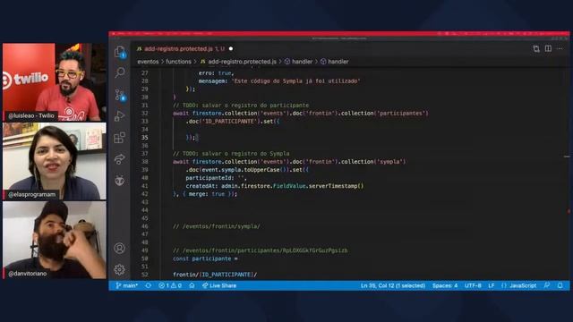 Live Coding Com Luis Leão Da Twilio E FRONTIN Sampa PARTE 3