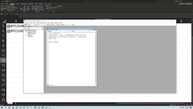 Auto Refresh In Excel For Example Stocks