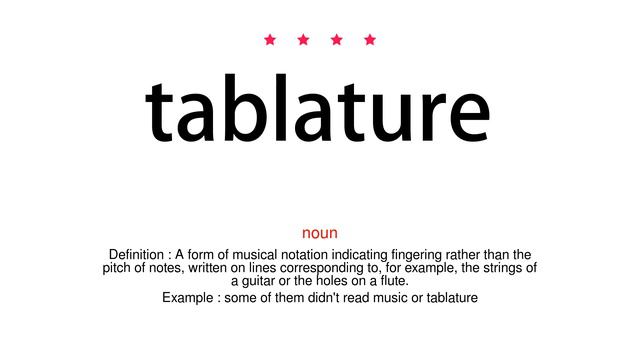 How To Pronounce Tablature - Vocab Today