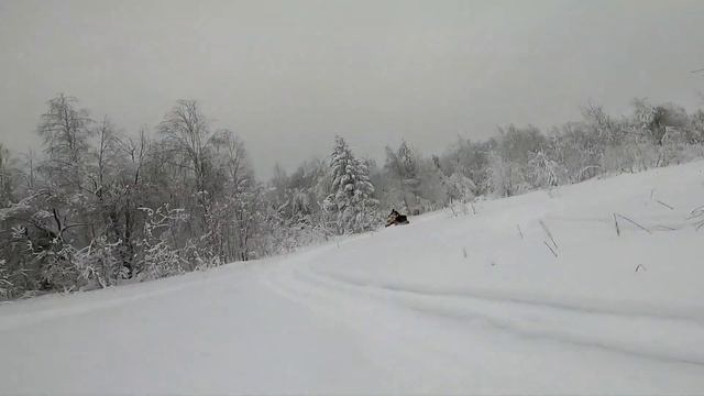Губаха-Нагорный. Небольшой выезд на снегоходах. Стелс капитан, динго 125 и BRP Tundra Lt550f.