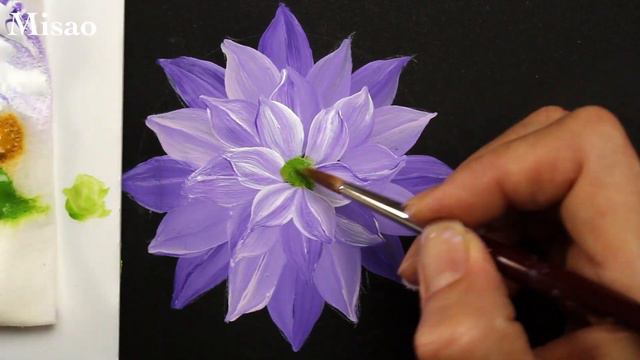 Flower Painting Tutorial | Clematis Double Bloom With Acrylic