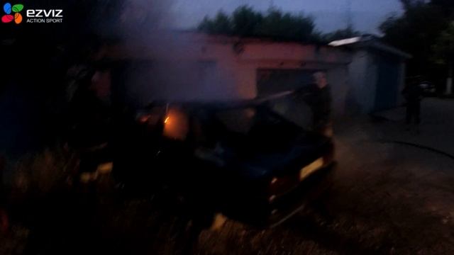 Возгорание легкового автомобиля г.Шымкент