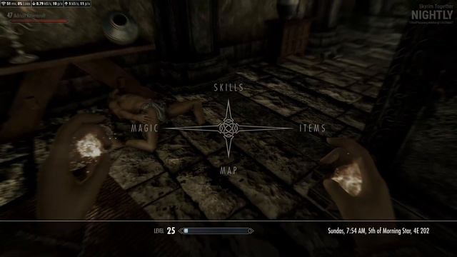 Crashing A Party NAKED! | Skyrim Together With Skarnage