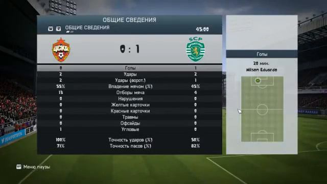 FIFA 14 лч в преддверие матча Цска-Спортинг