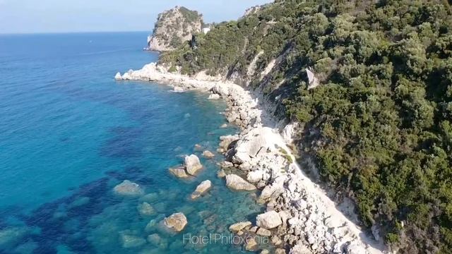 Ermones Beach Corfu Drone View