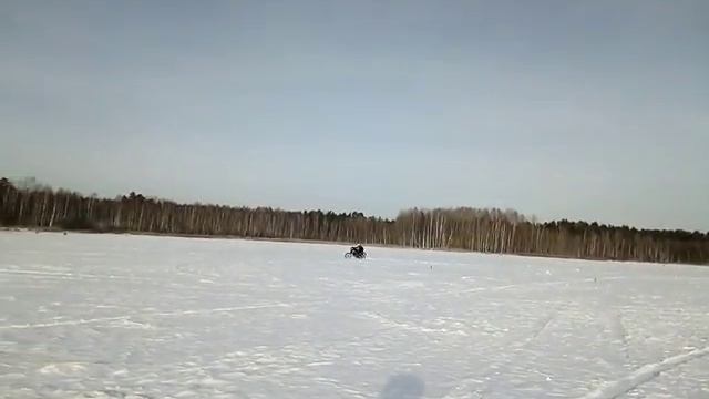 XTZ660 покатушки по замершему водохранилищу