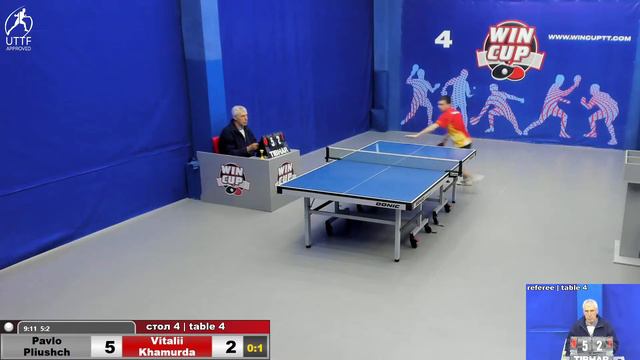 09:30 Плющ Павел 0-3 Хамурда Виталий стол 4  ЮГ-1 19.04.22