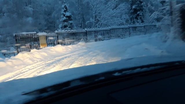 Утренние дороги в Павловской Слободе. 04.02.2018г.