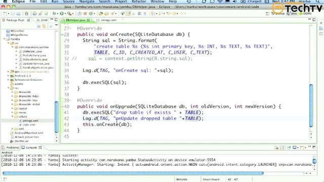 Tutorial: Android Application Development - Databases