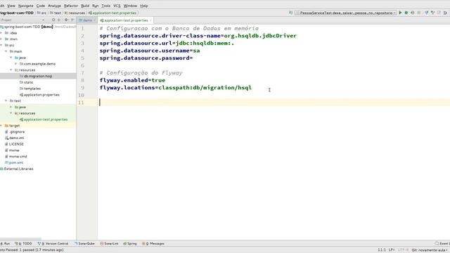 Spring Boot com TDD - Aula 8 - Configurando banco de dados em memória e executando migrações