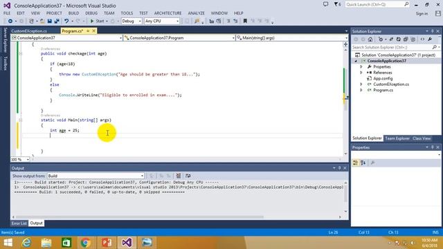 Custom Exception In C# Error Handling