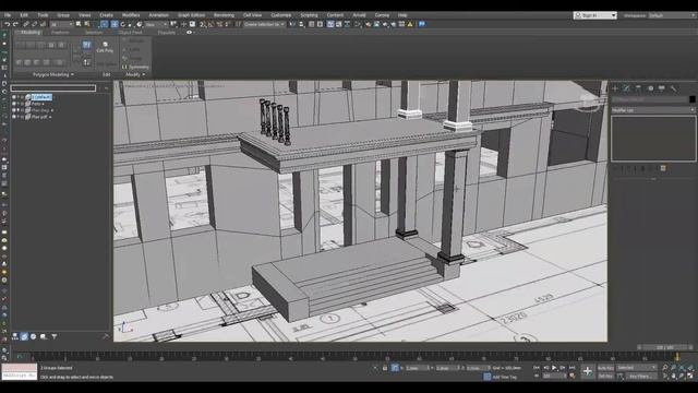3d modelling. Дом в классическом стиле.