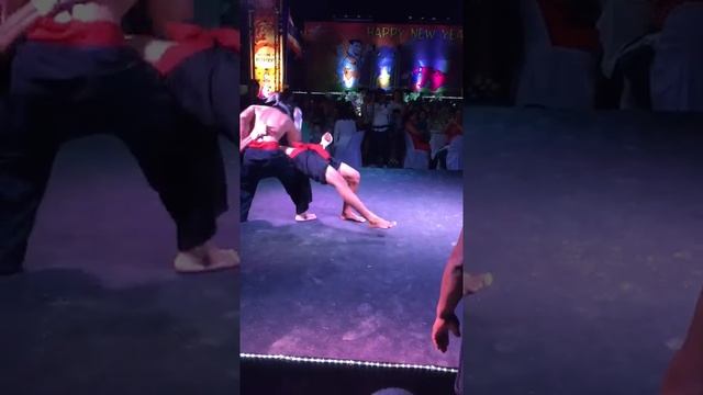 Показательные выступления тайских боксеров.Новый год в Тайланде