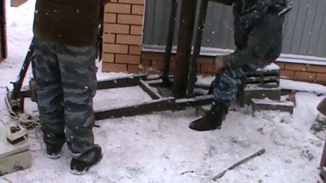 Забивка свай винтовые сваи