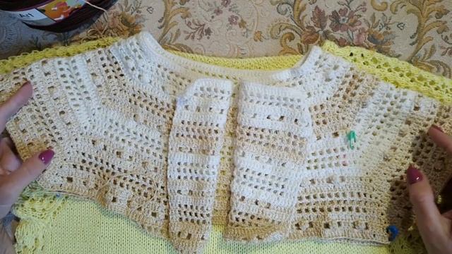Кардиган крючком//мои продвижения//пряжа YarnArt Flowers//СП Решиться и связать-3.