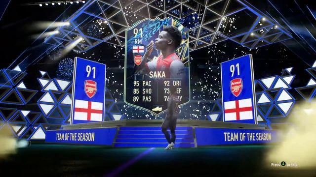 Saka TOTS Objective 91 Rated.  Fifa 22 Xbox Series X.   #ultimateteam ##fut #fifa22 #arsenal #xbox