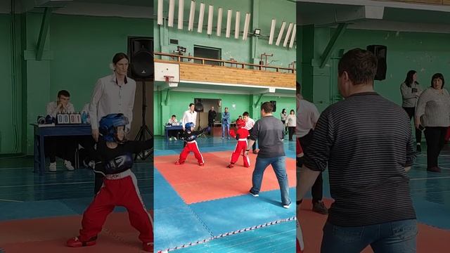 Кикбоксинг Матч я выиграл синего