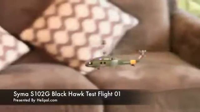 Syma S102G Black Hawk Micro Helicopter Test Flight 01