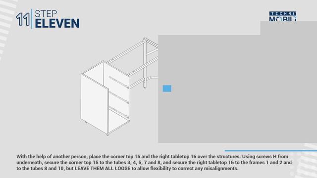 TECHNI MOBILI L-Shape Home Office Two-Tone Desk With Storage | RTA-739DL | Full Assembly Video