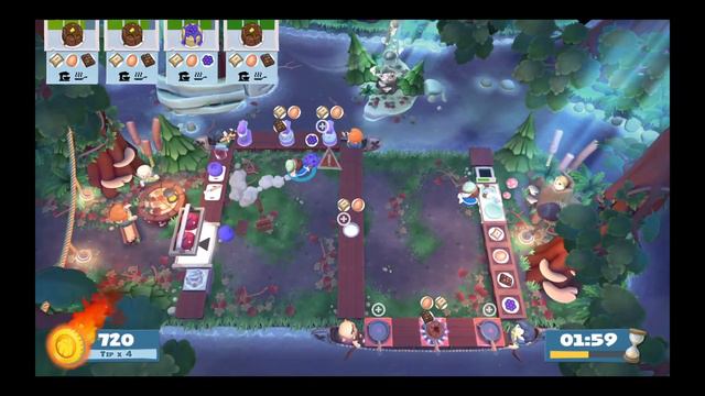 (outdated) Overcooked 2 - Campfire Cook Off - Level 1-4 - Single Player - 1908