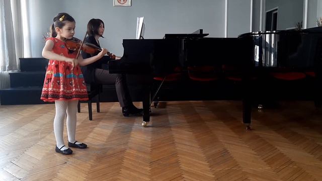 Oscar Rieding: Violin Concerto G Dur Op. 34, 1. Movement - Emilia Anastasijevic, 5 Years Old
