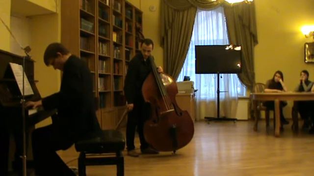 Г.Ф.Гендель.Соната(Концерт)g-moll(1ч.Grave).Исп.В.Хаецкий(контрабас),А.Бочкарев(фортепиано)