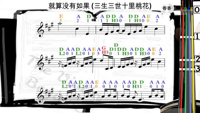 就算没有如果 | 三生三世十里桃花 | 小提琴樂譜 [指法] | Even If There's No Possibility | Ten Miles Of Peach Blossom [Lv 4]