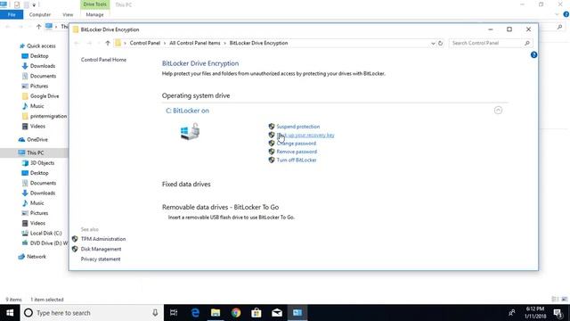 How To Turn Off Bitlocker Drive Encryption In Windows 10
