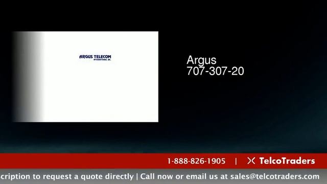 Argus 707-307-20 - Buy, Sell & Repair | TelcoTraders