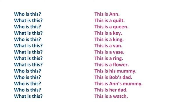 English: Q, Q & U, U. III Grade