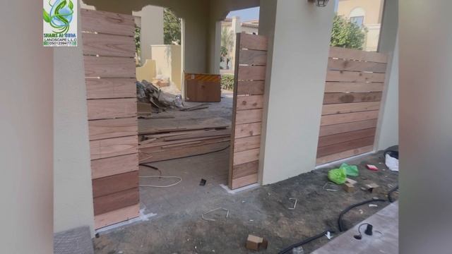 Wooden#fence#landscape#tilefixing#grass Ar2#palma#69