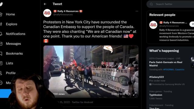 Protestors Chant We Are All Canadian Now At Canadian Embassy And People's Convoy Gets Start Date