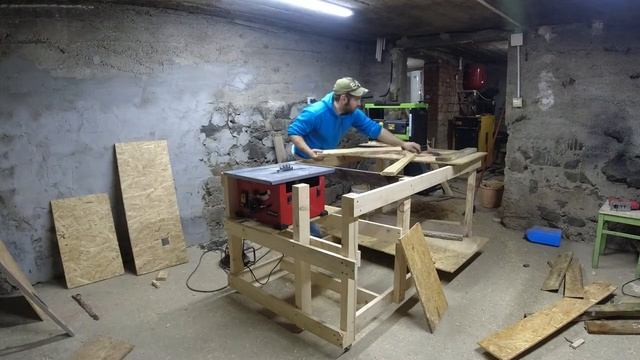 Homemade Table With Built Saw 1 - Dream Shop Build 2