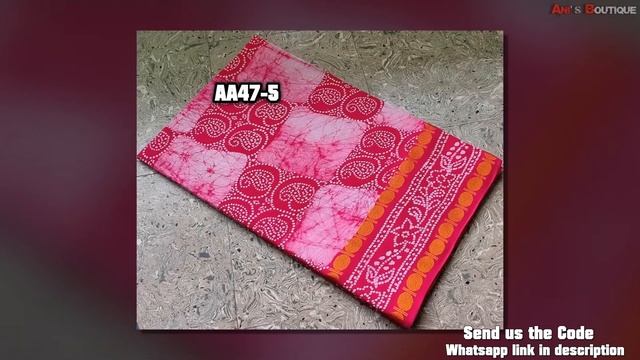 BATIK 6 YARDS 100COUNT FULL BODY WAX PRINTED COTTON SAREES ONLINE SHOPPING WITH PRICE | NORMAL WASH