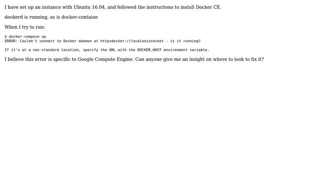 DevOps & SysAdmins: Using Docker-compose On Google Compute Engine