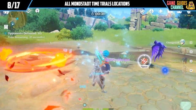 Genshin Impact All Time Trial Challenges in Mondstadt