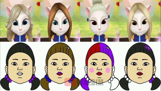 My Talking Angela 2 ?? Squid Game ?? Draw Squid Doll ?? Who Is The Winner ?