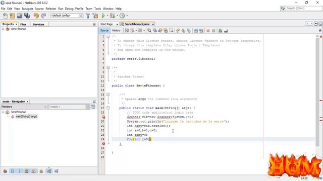 ✅ Como Hallar La Serie Fibonacci (ciclo For) Java -Netbeans Video #4 ✅