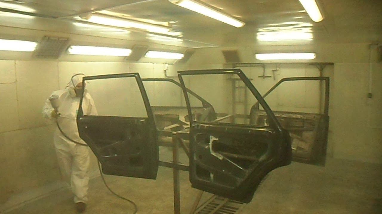 начало покраски дверей ваз 2114 золото инков часть 1