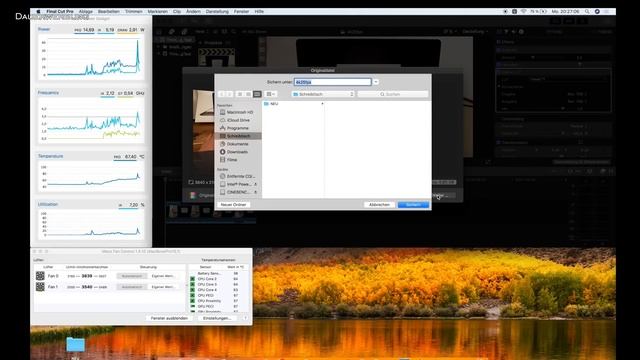 Macbook Pro 2018 (i9) Thermal Throttling & Heat Test // Final Cut, Compressor & Benchmark // DEUTSC