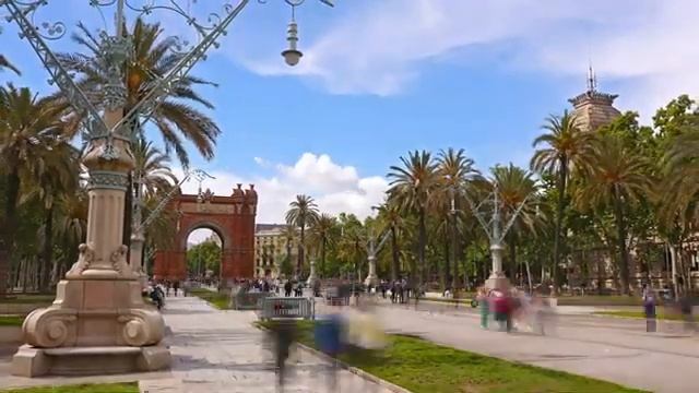 People Park Time-lapse, Barcelona Time Lapse, Barcelona Park Time-lapse