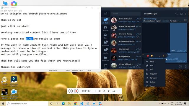 Telegram Save Restricted Files  By Telegram Bot Save Restricted Content