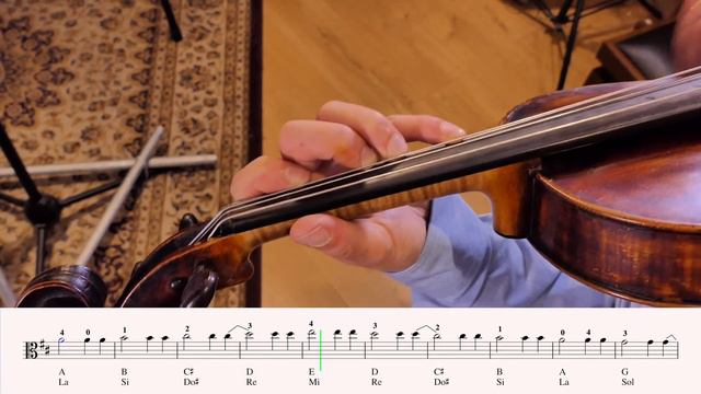Viola D Major Scale, Fast Play Through(♩ = 120)STUDENT