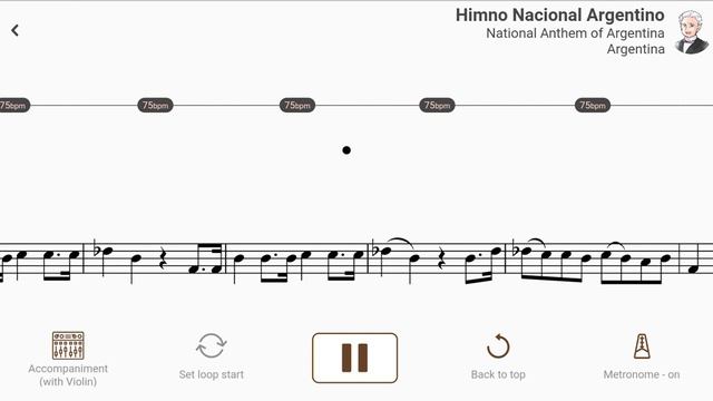 Himno Nacional Argentino | National Anthem Of Argentina【 Violin Sheet Music 】