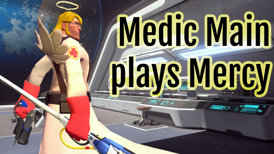 Медик Мейн играет за Мерсю (eng) Overwatch + TF2