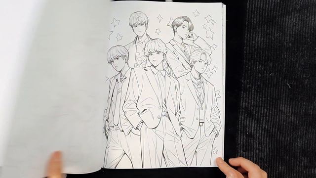 K-Pop Boys | Color The Magic | Flip Through | Anime Coloring Book